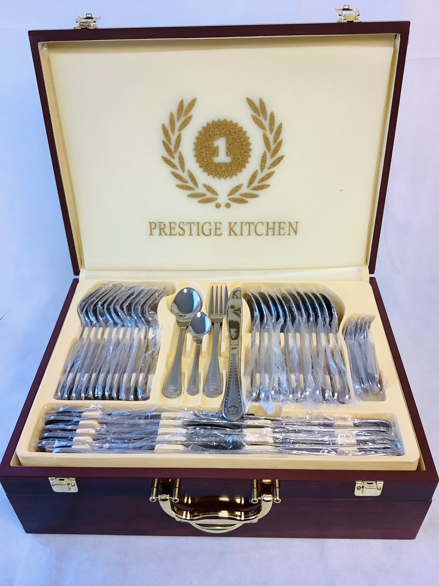 84 PC Silver Greek Cutlery Set – R & B Import