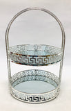 2 tiered Serving Tray/Platter Silver