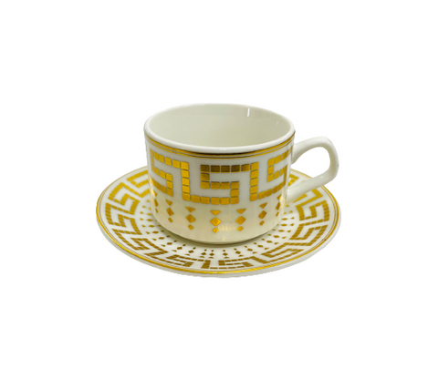 12pc Coffee / Tea Gold Color 5.5oz