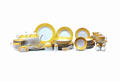 57pc Gold Dinner Set