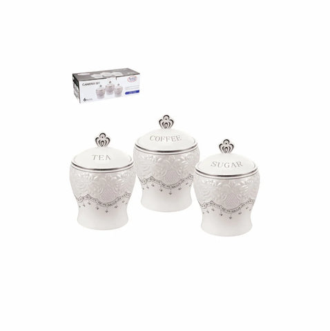 Canister 3pc Set Silver