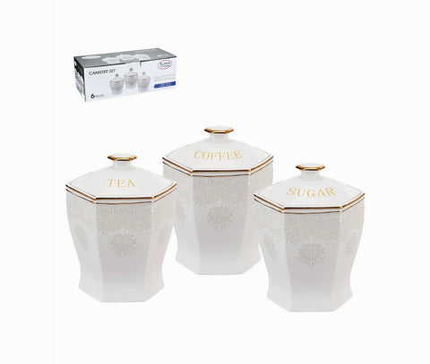 Canister 3pc Set Gold