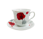 12Pc Coffee cups Set Flower Design / 5oz.