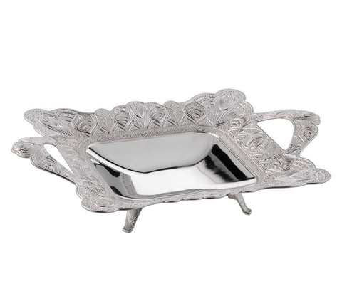 Candy Serving Tray/ Silver