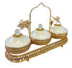 3 Section Candy Tray Gold