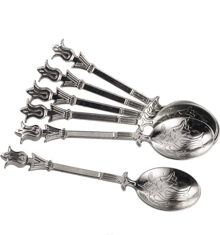 6Pc Tea Spoon Set / Silver