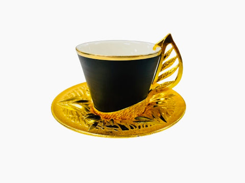 12Pc Turkish Espresso Coffee cups / Gold