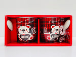 4pc cups and Spoons Valentines Gift