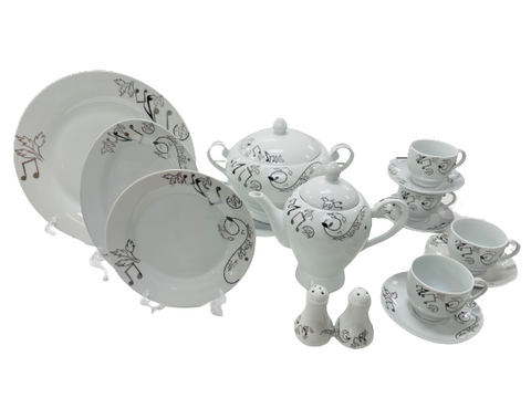 72Pc Dinner Set Silver