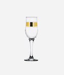 6Pc Champagne Glass Set Gold / 190ml
