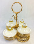 4 Section Candy Tray Gold