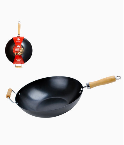 12.5” Wok With Wooden Handles