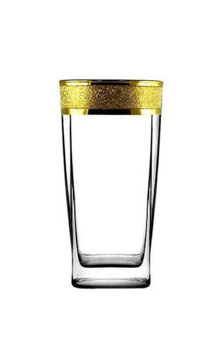 6Pc Cocktail Glass Set Gold