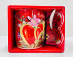 1Pc Coffee cup with spoon / Valentines Gift B