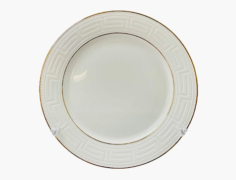 6Pc Gold White Plate 7” Inches