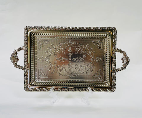 1Pc Serving Tray Silver S