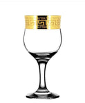 6Pc Wine Glass Set Gold