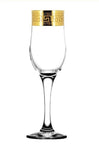 6Pc Champagne Glass Set Gold