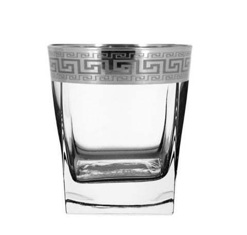 6Pc whiskey Glass Set / Silver 10.50 oz