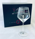 6pc Crystal Wine Glass Set