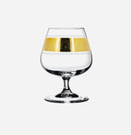 6Pc Brandy Glass Set Gold / 14oz