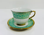12Pc Coffee Cups Set 8oz. / Green Color