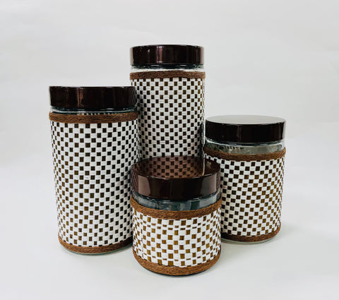 4Pc Canister Set / Brown