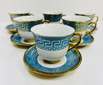 12Pc Coffee Cups Set 8oz. / Blue Color
