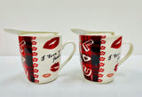 4pc cups and Spoons / Valentines Gift